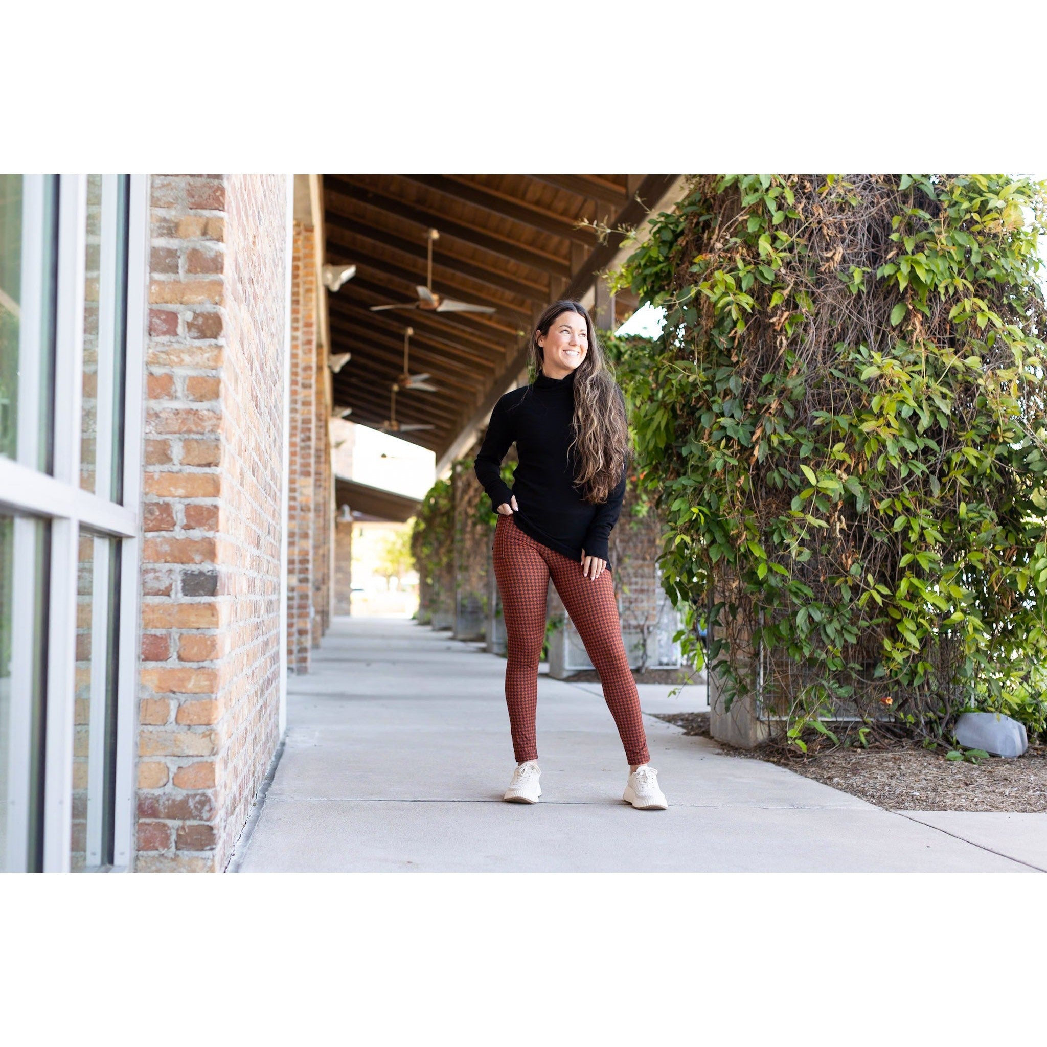 Ready to Ship | Houndstooth Full Length Leggings